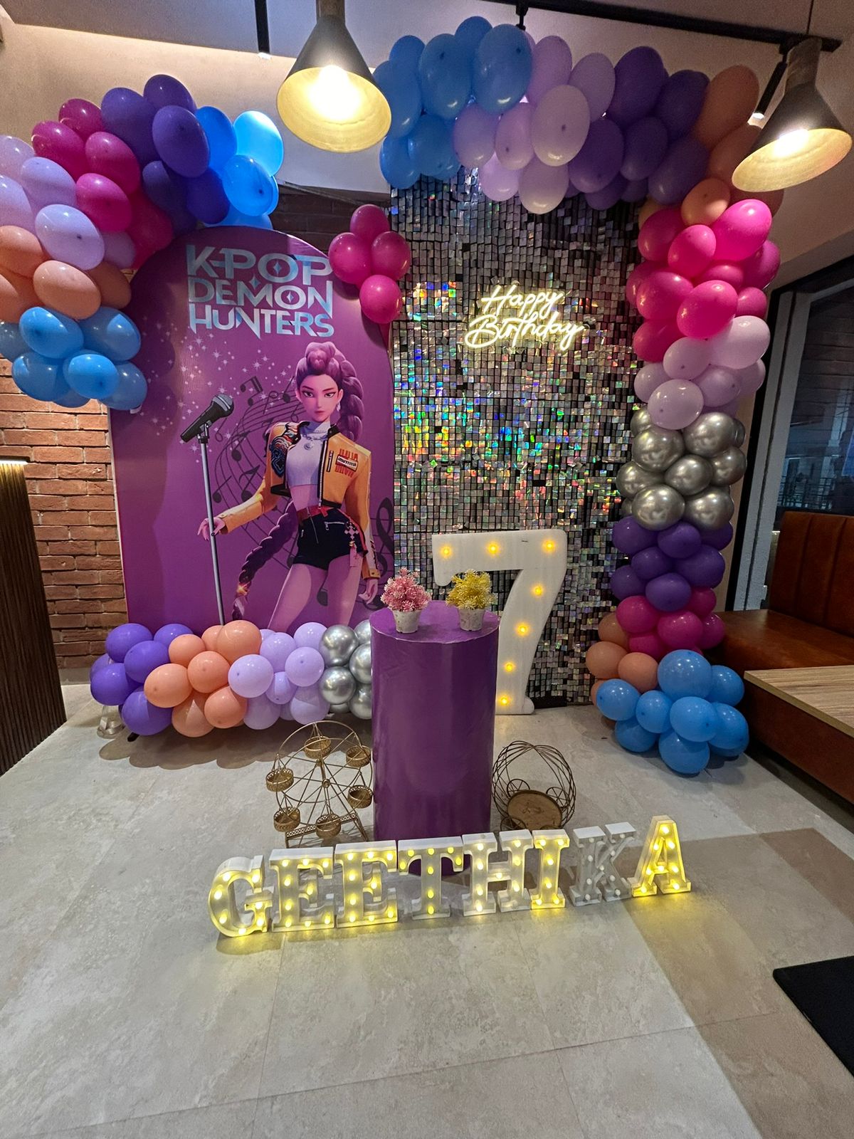 Birthday party at cafe